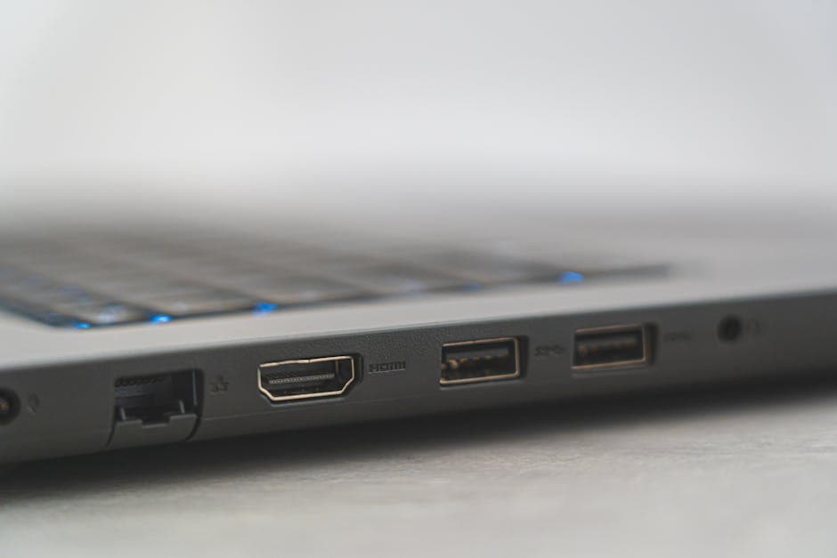 Проверьте наличие разъема HDMI на ноутбуке